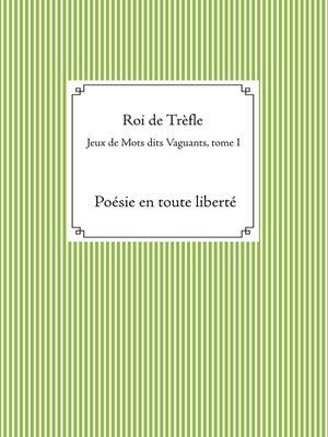 cover image of Jeux de Mots dits Vaguants, tome I